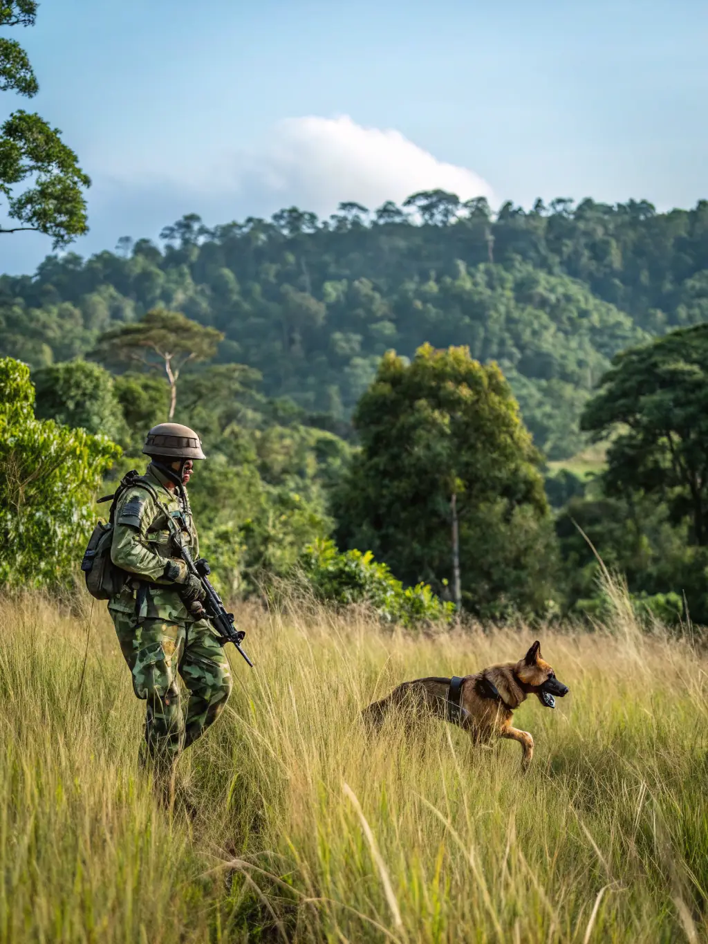 A photograph of SPCCVL members participating in an anti-poaching patrol, showcasing their dedication to wildlife protection.
